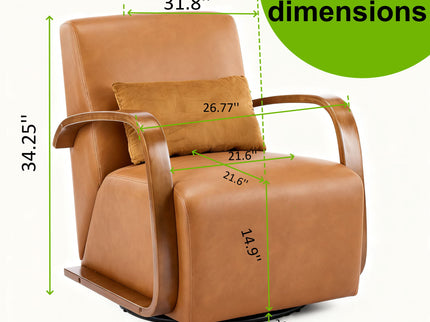 Swivel Accent Rotatable Ergonomic Single Chair For Living Room