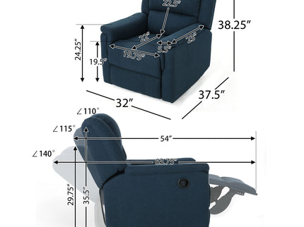 Contemporary Glider Recliner With Swivel Function
