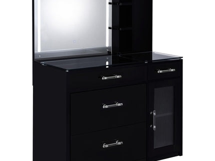 Kerr - 2 Drawer Makeup Vanity Table With Mirror And Stool