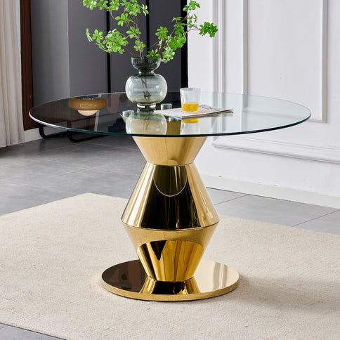Round Dining Table - Gold
