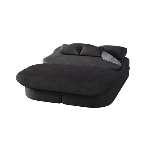 2 In 1 Foldable Sofa Bed With Multi Functional Blanket, Floor Lounge Sofa