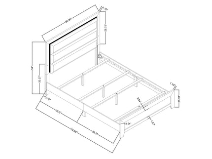 Carlos - Modern Design Bed With LED