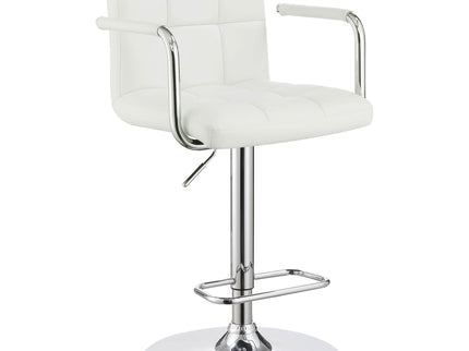 Letitia - Adjustable Height Bar Stool - White
