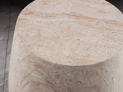 Drum Accent Coffee Table - Beige / Yellow