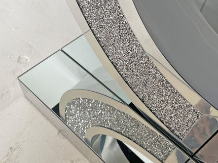 O - Shaped Console Table For Living Room - Silver