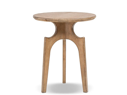Carmel - Round Side Table - Antique Brown