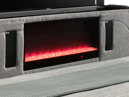 Shelyn - Bed With LED, TV Stand, Fireplace & Bluetooth