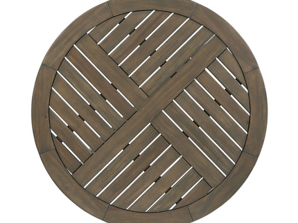 Hermosa - Rustic Circular Bistro Table - Gray