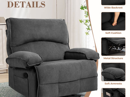 Oversized Manual Recliner Chair Sofa For Living Room