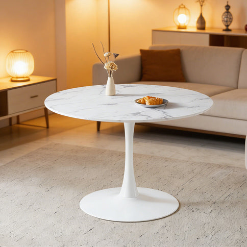 Round Tulip Table, Pedestal Design