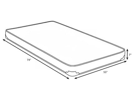 Simon - 7" Bunkie Board Foam Mattress With Orthopedic Support And Breathable Fabric