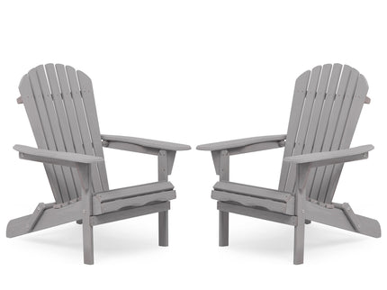 Lounge Patio Chair For Garden Outdoor Wooden Folding Adirondack Chair (Set of 2) Solid Cedar Wood Lounge Patio Chair For Garden
