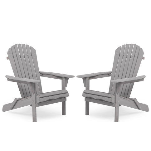 Lounge Patio Chair For Garden Outdoor Wooden Folding Adirondack Chair (Set of 2) Solid Cedar Wood Lounge Patio Chair For Garden