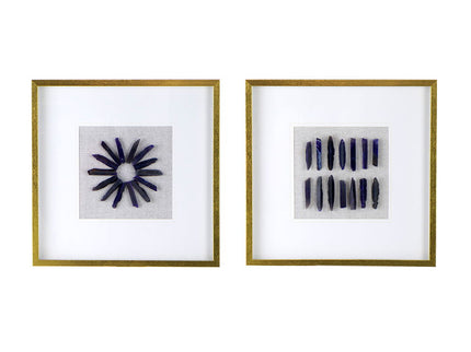 Grace Purple Agate Shadow Boxes Wall Art (Set of 2) - Multicolor