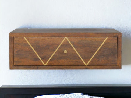 Floating Bedside Table - Chestnut