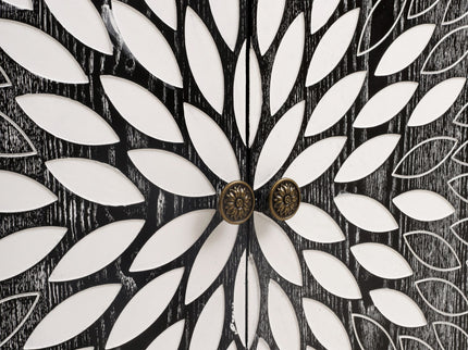 Modern Storage Cabinet With 4 Doors & Adjustable Shelves