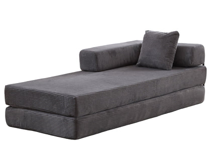Floor Couch, Convertible Floor Sofa Bed With Pillow Back Support Armrest