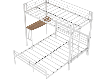 Bunk Bed With Built In Desk & Guardrail Frame