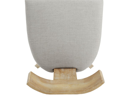 Contemporary Fabric Upholstered Side Dining Chairs Set With Curved Back