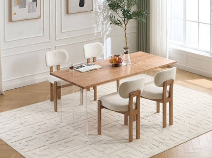Dining Chairs With Ergonomic Backrest And Adjustable Feet (Set of 2)