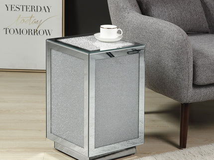 Noralie - Accent Table - Silver - Mirror