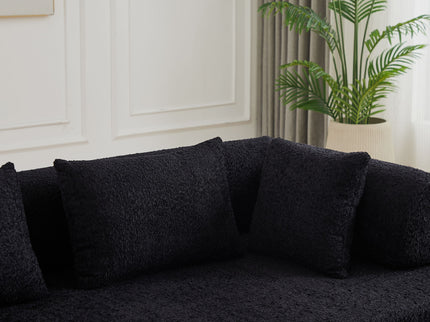 Convertible Sleeper Sofa Bed With Cylindrical Pillow