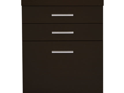 3 Drawer File Cabinetб Compact Office Storage For Home - Brown