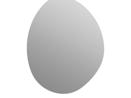 Asymmetrical Bathroom Wall Mirror - Silver