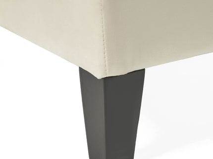 Button Tufted Diamond Stitch Storage Ottoman - Beige