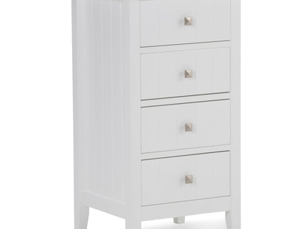 Acadian - 4 Drawer Floor Storage Cabinet - Pure White