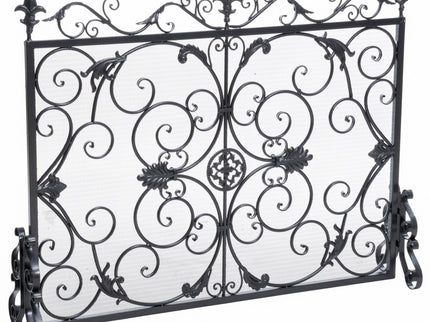 Darcie - Wrought Fireplace Screen, Ornate Design