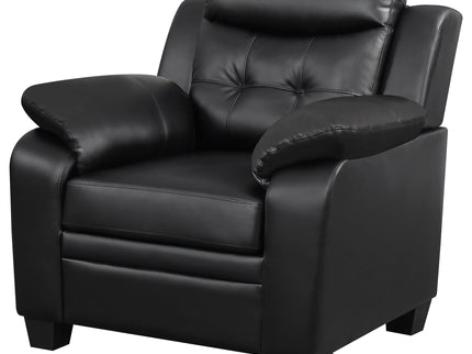 Winchell - Upholstered Padded Arm Tufted Accent Chair - Black