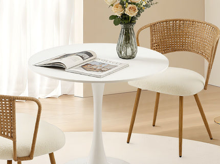 Round Dining Table With Tulip Style Base