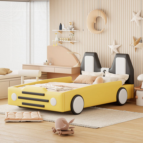 High Quality Race Car Shaped Platform Bed & Wheels