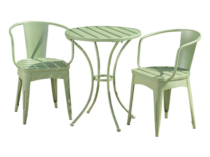 3 Piece Bistro Set With Table And 2 Chairs - Green
