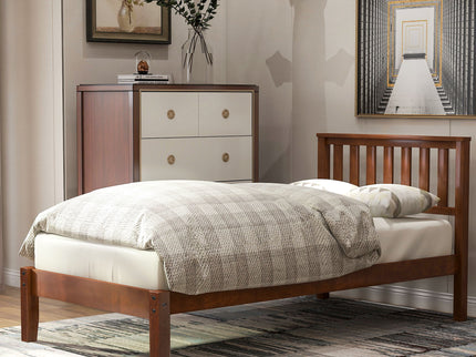 Platform Bed With Headboard, Footboard, Slat Support