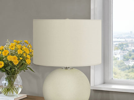 Lighting, Contemporary Table Lamp, Ceramic - Cream