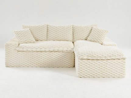 Modular Sofa, Convertible Twin Seat With Chaise Lounge