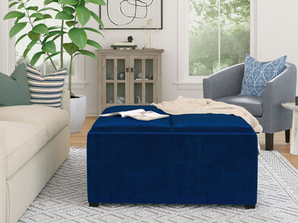 Avalon - Square Coffee Table, Storage Ottoman