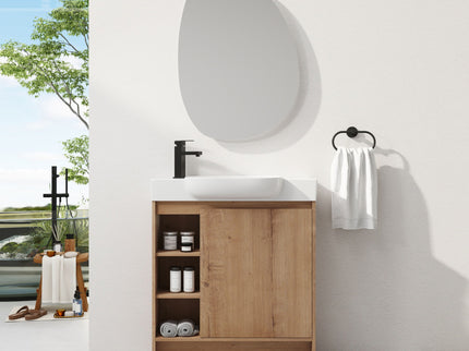 Sleek Design Freestanding Bathroom Vanity With Sink, Soft Close Door