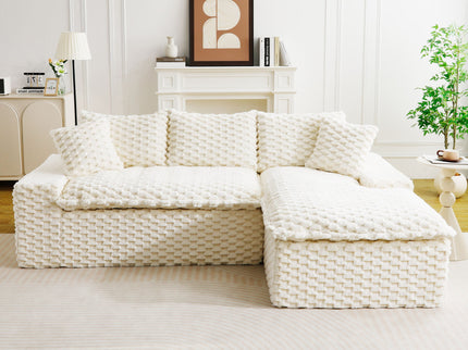 Modular Sofa, Convertible Twin Seat With Chaise Lounge