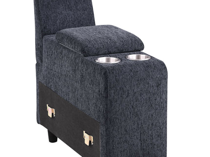 Gina - Sectional Sofa With Ottoman - Black