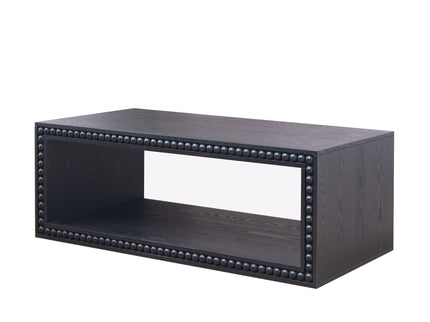 Beaded Edge Coffee Table With Open Storage Shelf