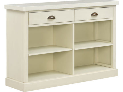 Console Table With 2 Drawers And Open Shelves
