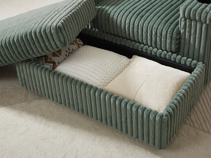 3 Seater Sofa With 2 Ottomans For Living Room