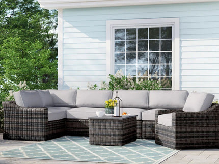 Stylish Sofa Seating Group With Cushions Perfect For Outdoor Gatherings