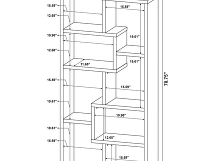 Currey - 6 Shelf Bookshelf - Mango Color