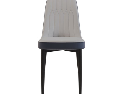 Modern Dining Chair With Cushions And Metal Legs