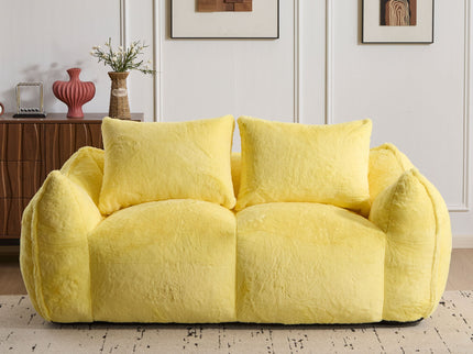 Giant Bean Bag Couch, Ultra Soft Fluffy Loveseat For Living Room
