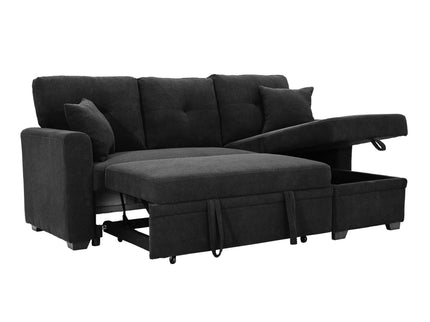 Sleeper Sectional With Pull Out Bed, Reversible Chaise
